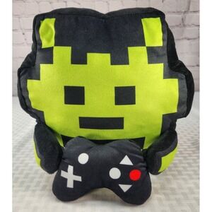 11" Black & Green Video Gamer With Controller Collectible Soft Plush Pillow Toy